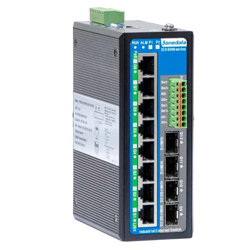 三旺IES6300-8GT2GS2HS-2P48工業(yè)級(jí)4光8電環(huán)網(wǎng)光纖交換機(jī)3onedata